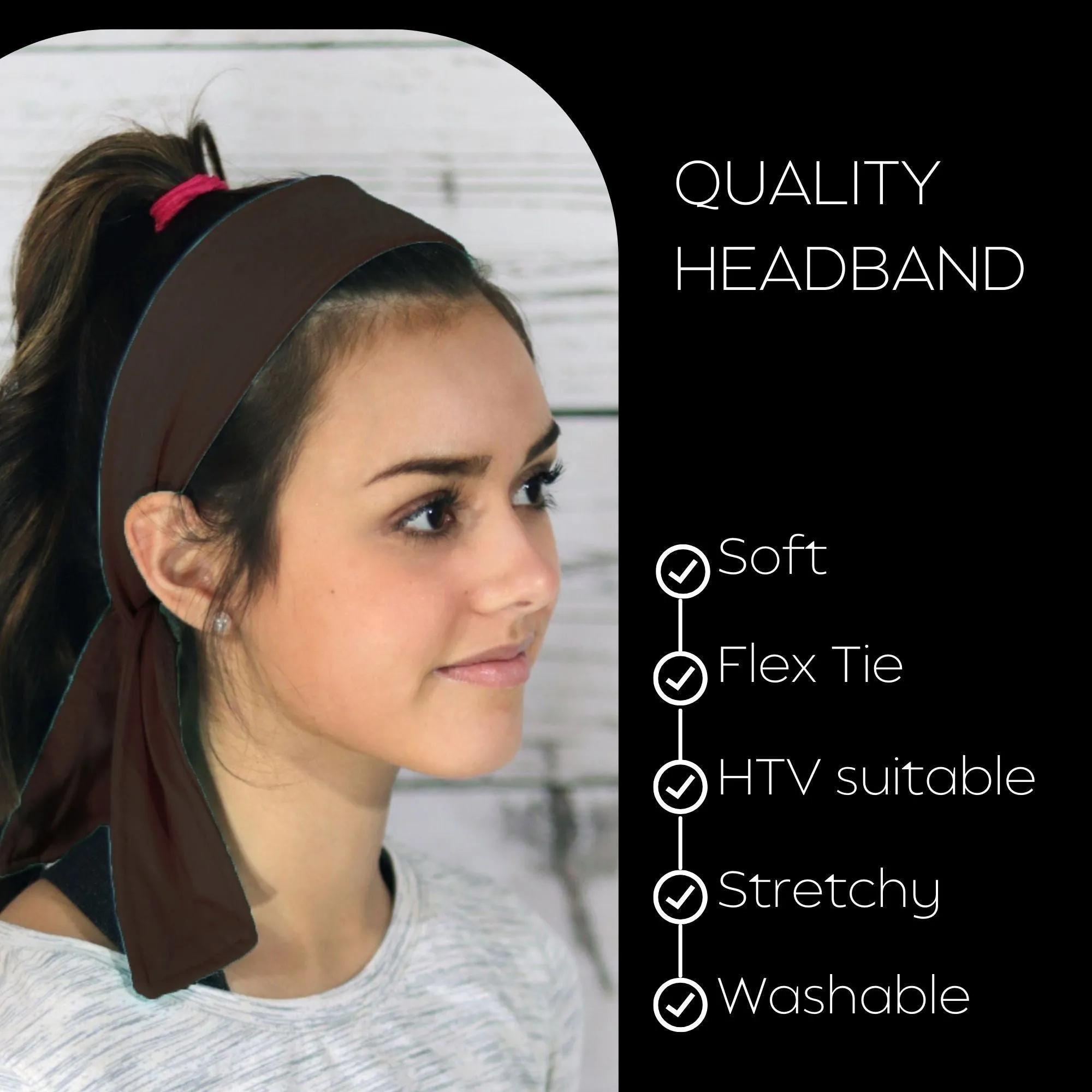 Brown Tie Headband