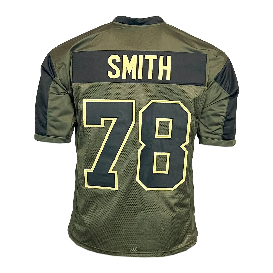 Bruce Smith Unsigned Salute to Service Football Jersey