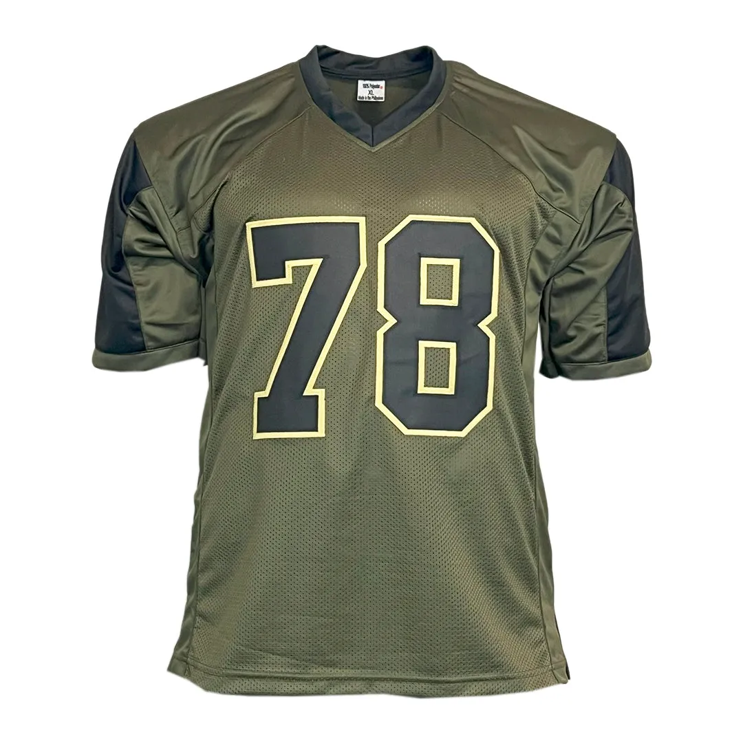 Bruce Smith Unsigned Salute to Service Football Jersey