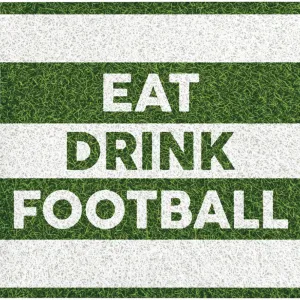 Bulk Eat Drink Football Beverage Napkins (192 per Case)