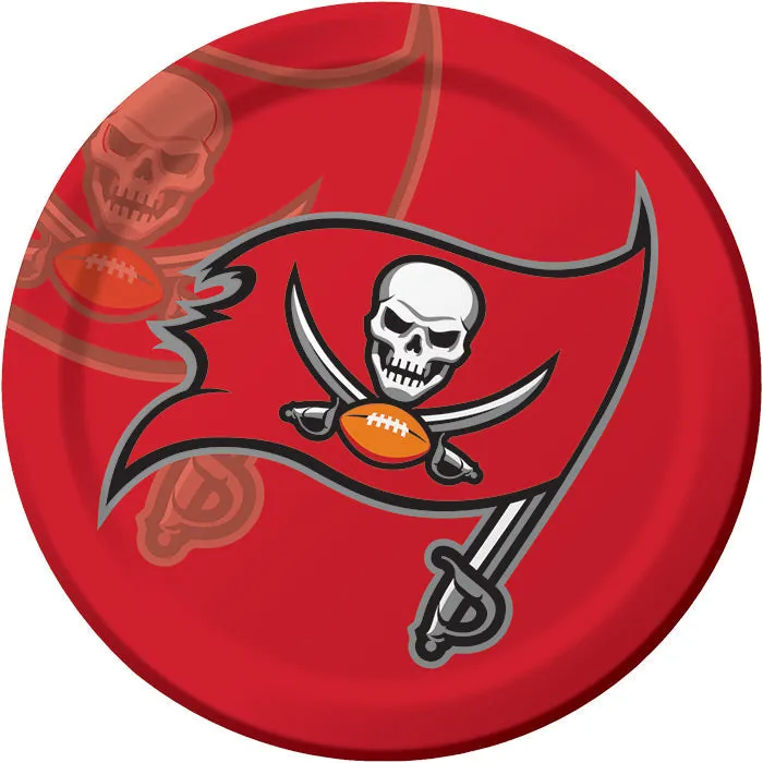 Bulk Tampa Bay Buccaneers Paper Dinner Plates (96 per Case)