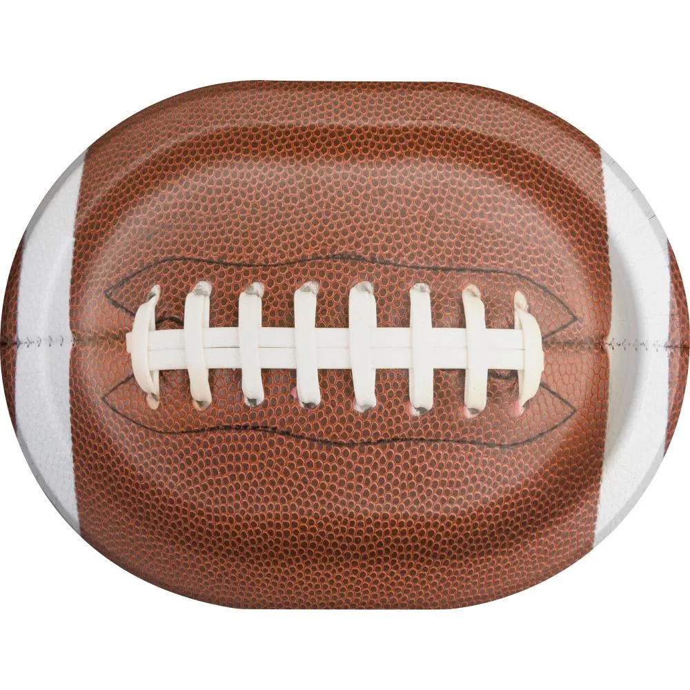 Bulk Touchdown Time Paper Oval Platter (Case of 96)