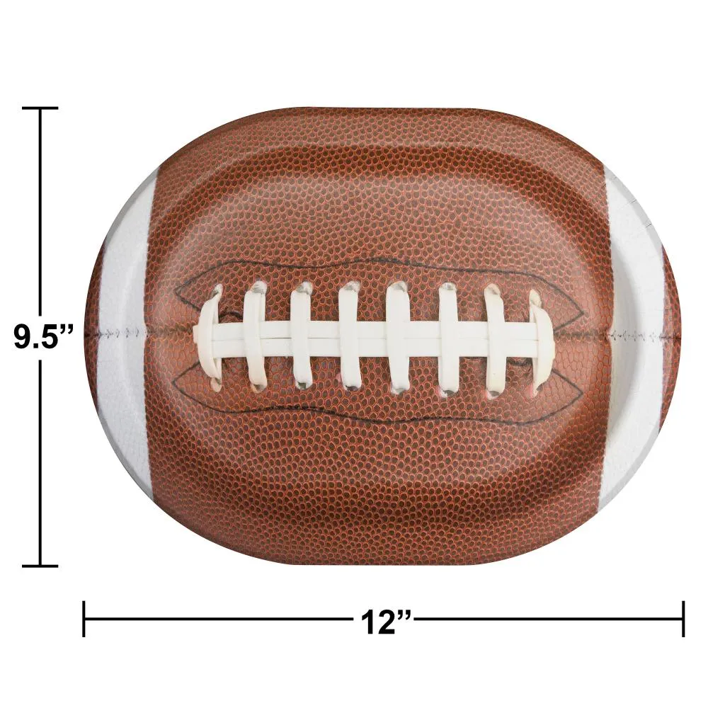 Bulk Touchdown Time Paper Oval Platter (Case of 96)