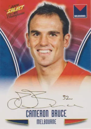 Cameron Bruce, Gold Foil Signature, 2009 Select AFL Champions