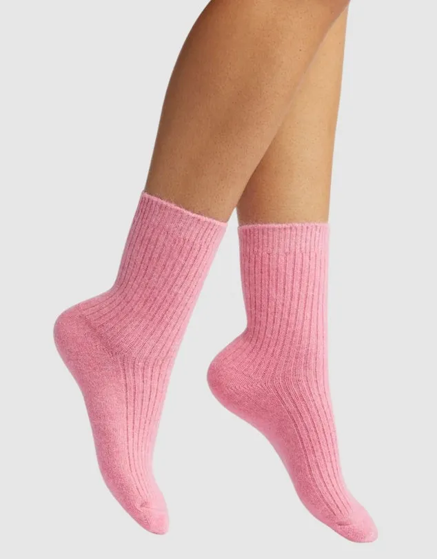 Cashmere Socks - Wine Red