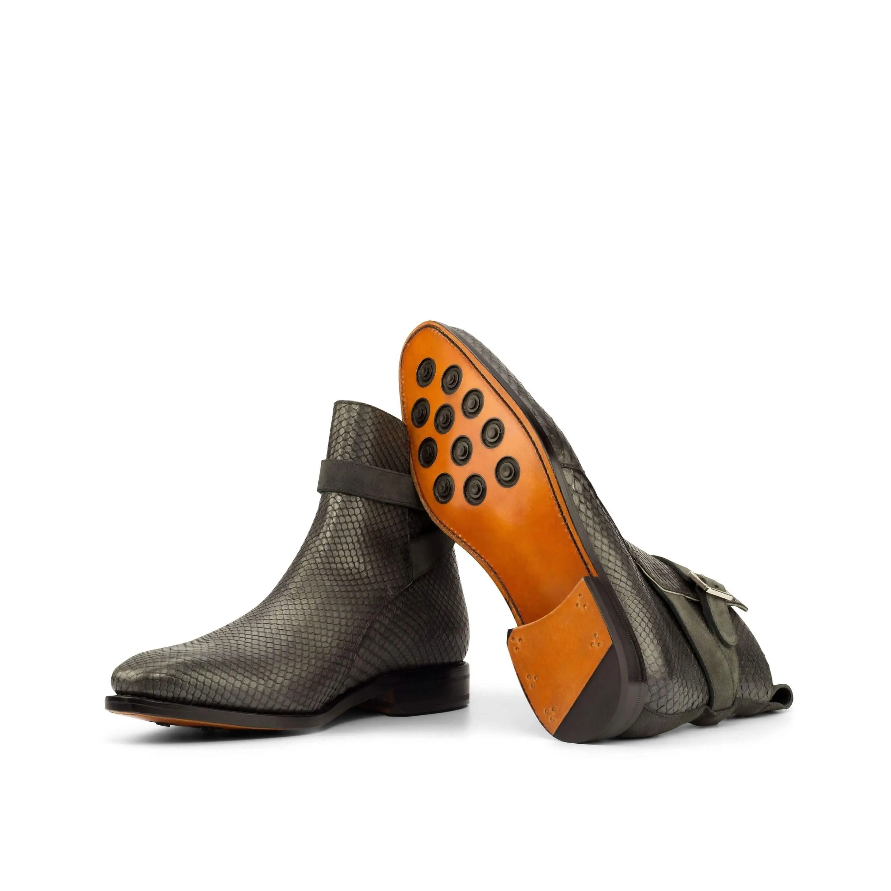 Chetan Lux Suede Python Jodhpur Ankle Boots for the Discerning Gentleman