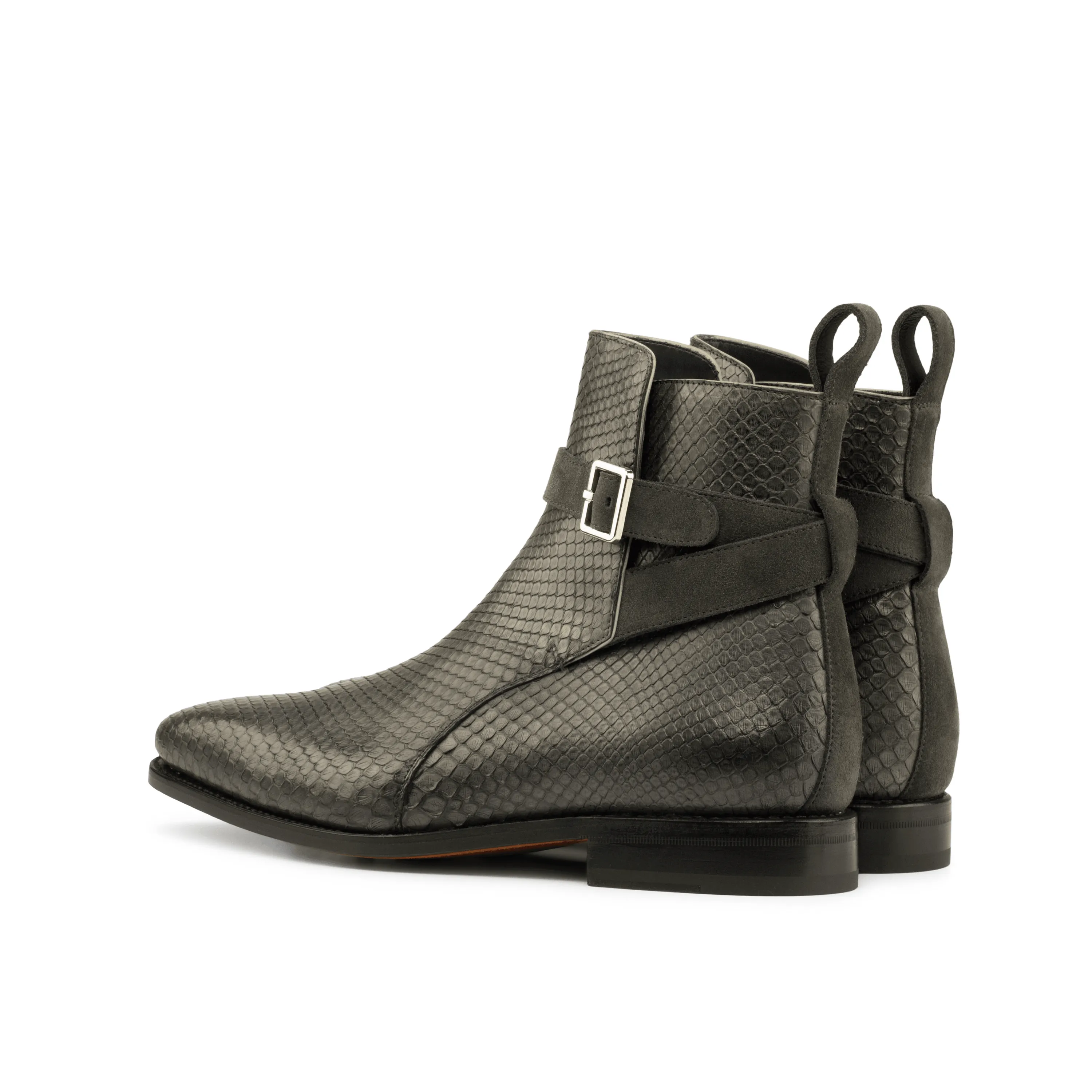 Chetan Lux Suede Python Jodhpur Ankle Boots for the Discerning Gentleman