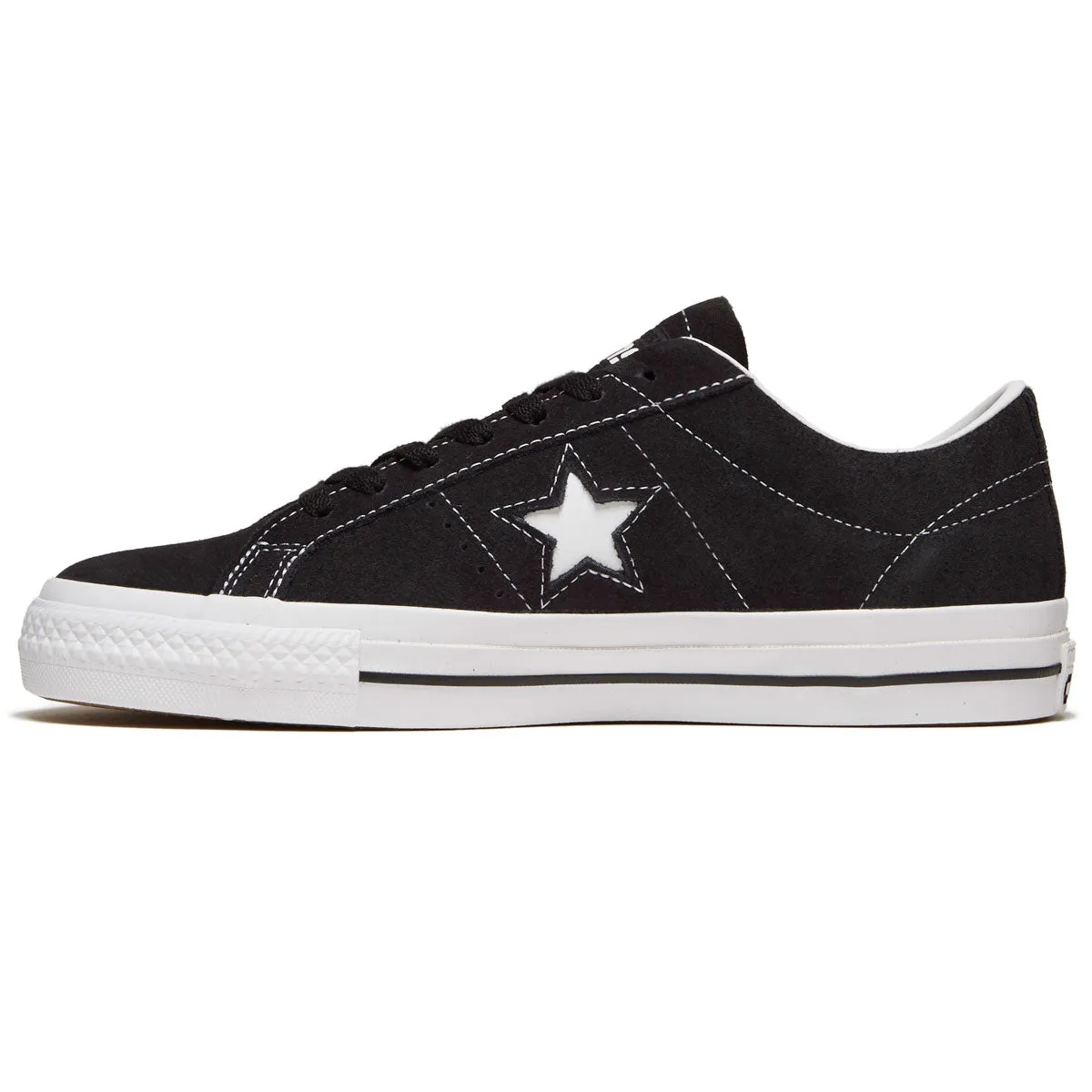 Converse One Star Pro Shoes - Black/Black/White