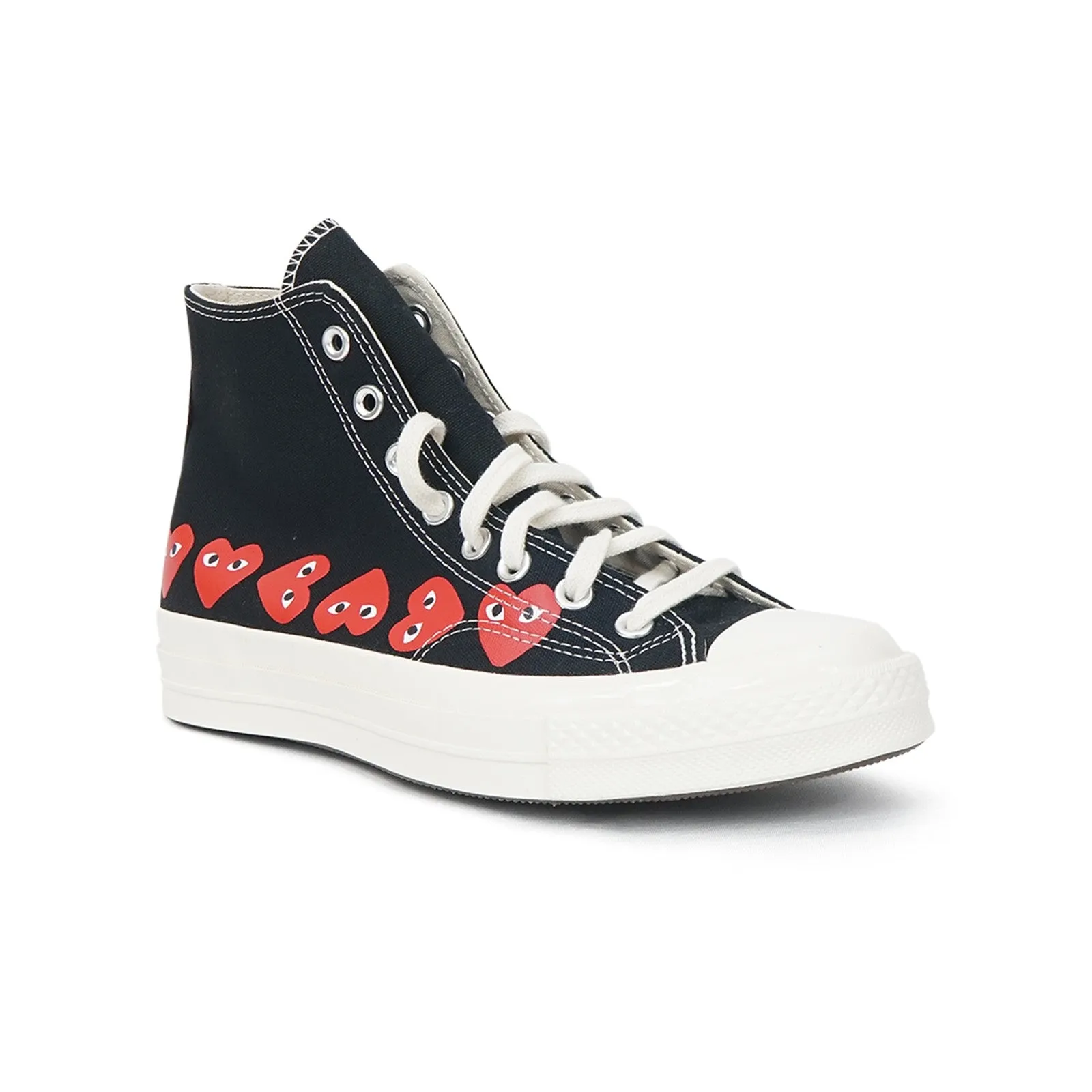 Converse x CDG PLAY Chuck Taylor All Star '70 Black Multi Black Heart High Shoes AZ-K127-001-1