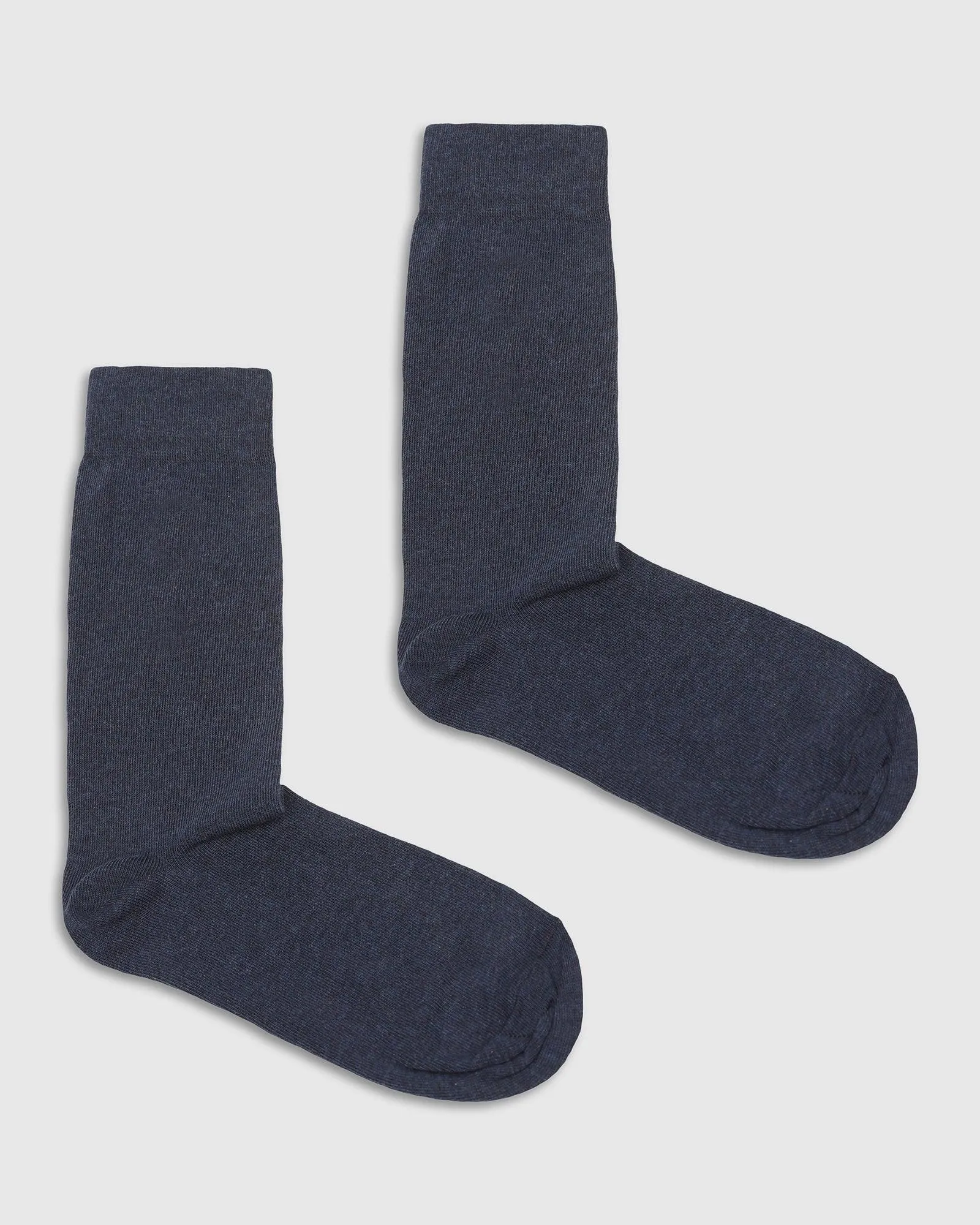 Cotton Navy Solid Socks - Samu