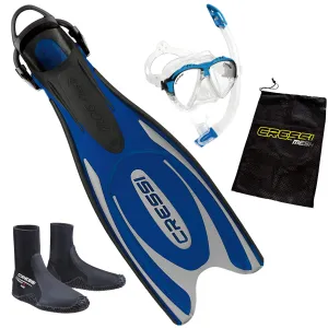 Cressi Frog snorkelling Package Blue