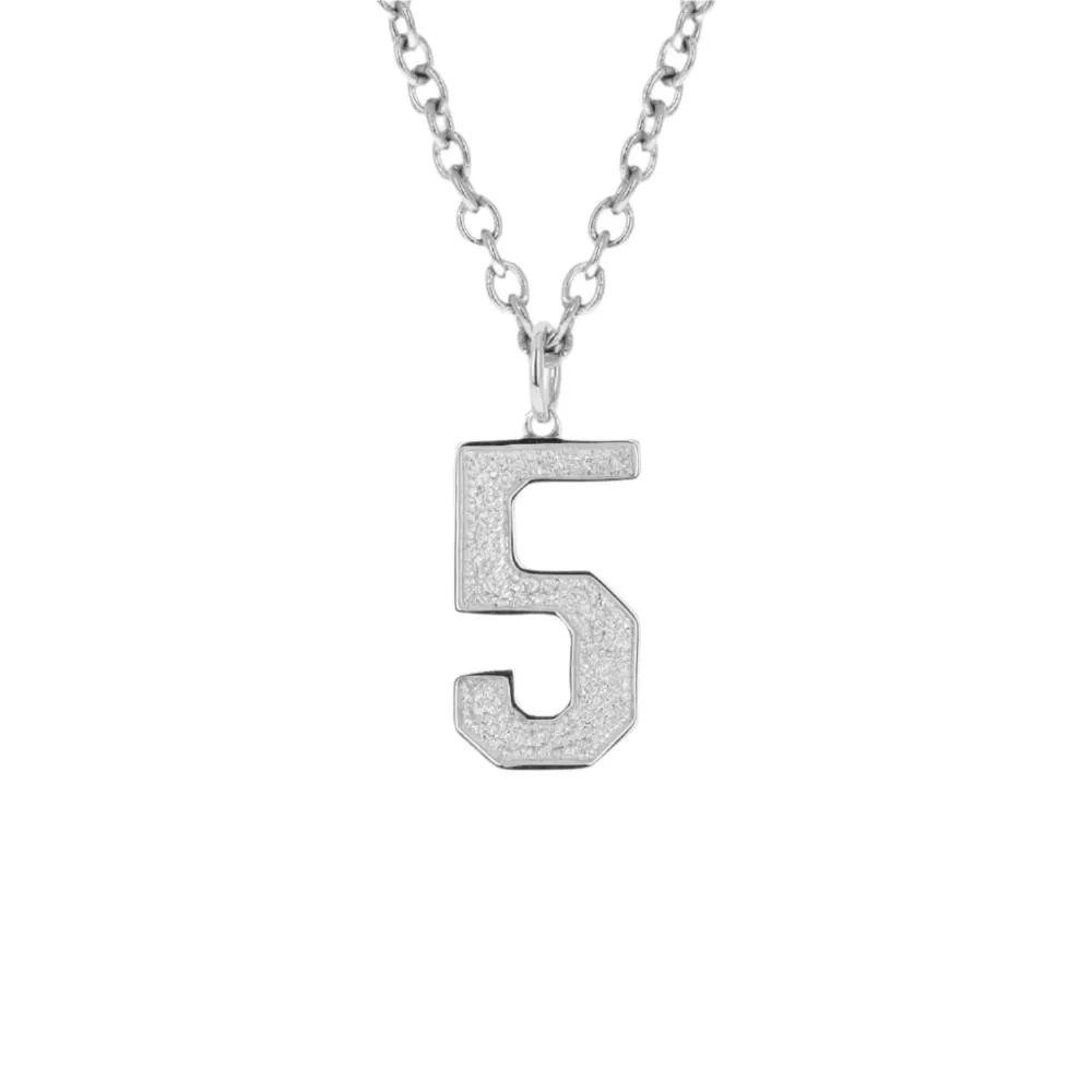 Custom Jersey Number Necklace | Sterling Silver