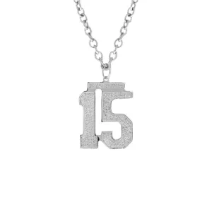 Custom Jersey Number Necklace | Sterling Silver