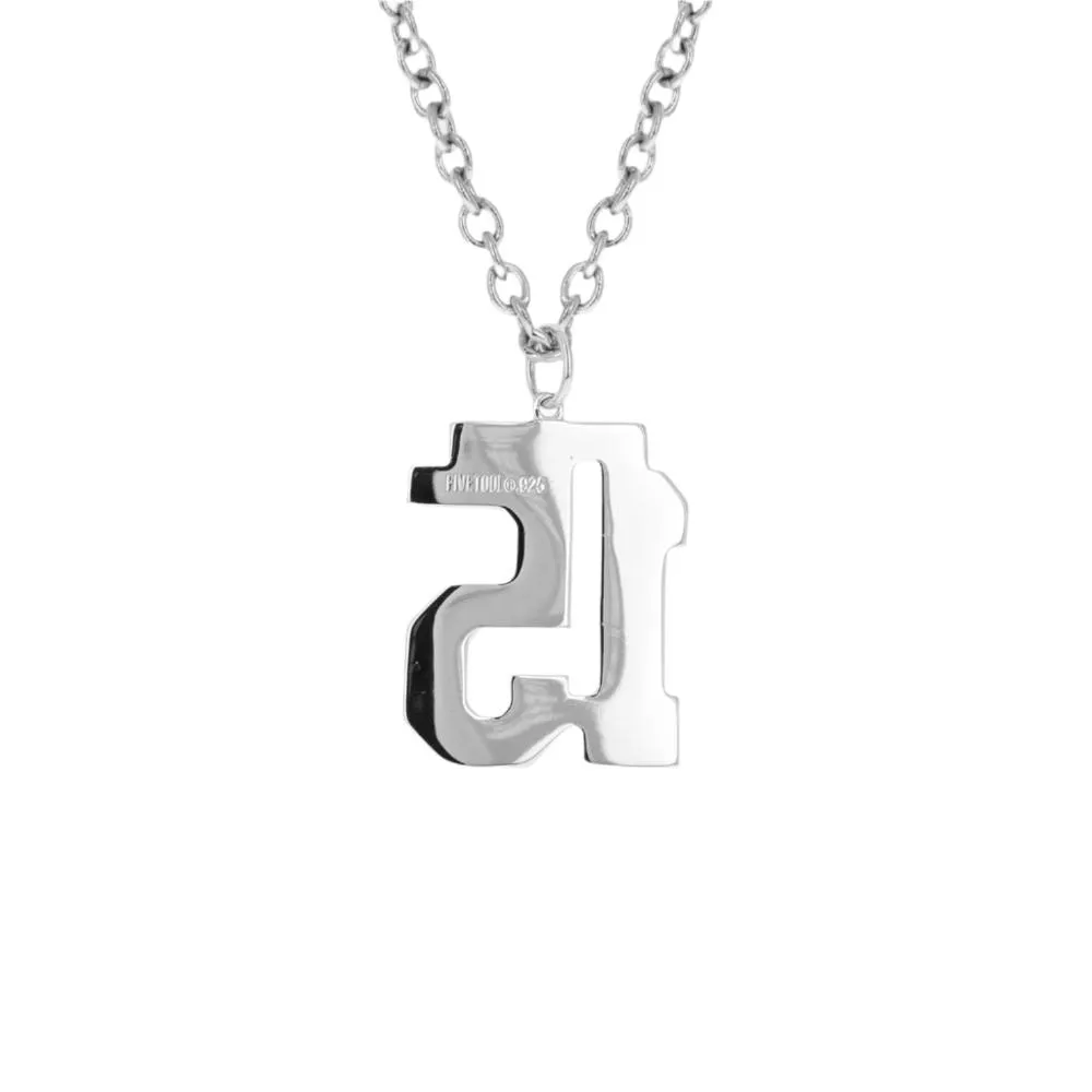 Custom Jersey Number Necklace | Sterling Silver