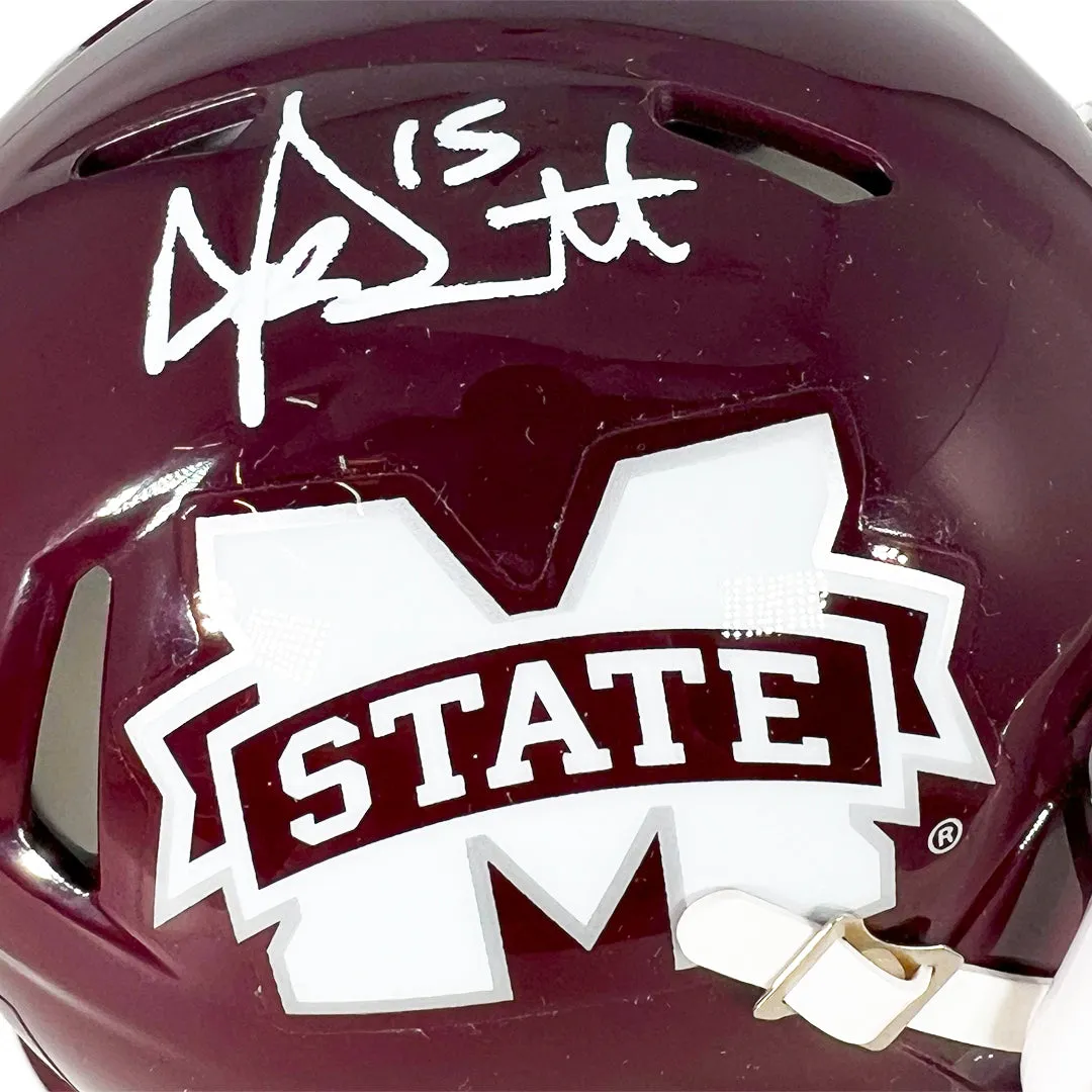 Dak Prescott Signed Mississippi State Bulldogs Speed Mini Football Helmet (JSA)