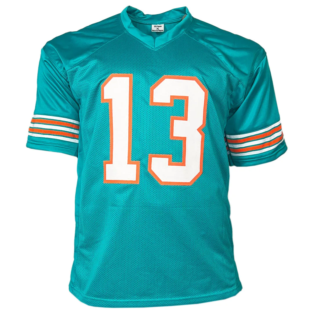 Dan Marino Signed Miami Teal Stats Football Jersey (JSA)