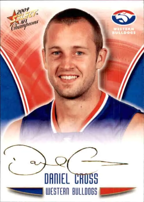 Daniel Cross, Gold Foil Signature, 2009 Select AFL Champions