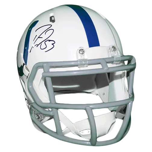 Darius Leonard Autographed Indianapolis Colts White Speed Football Mini Helmet (JSA)