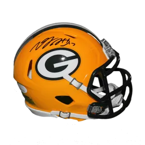 Davante Adams Packers Autographed Mini Speed Football Helmet Yellow (Beckett)