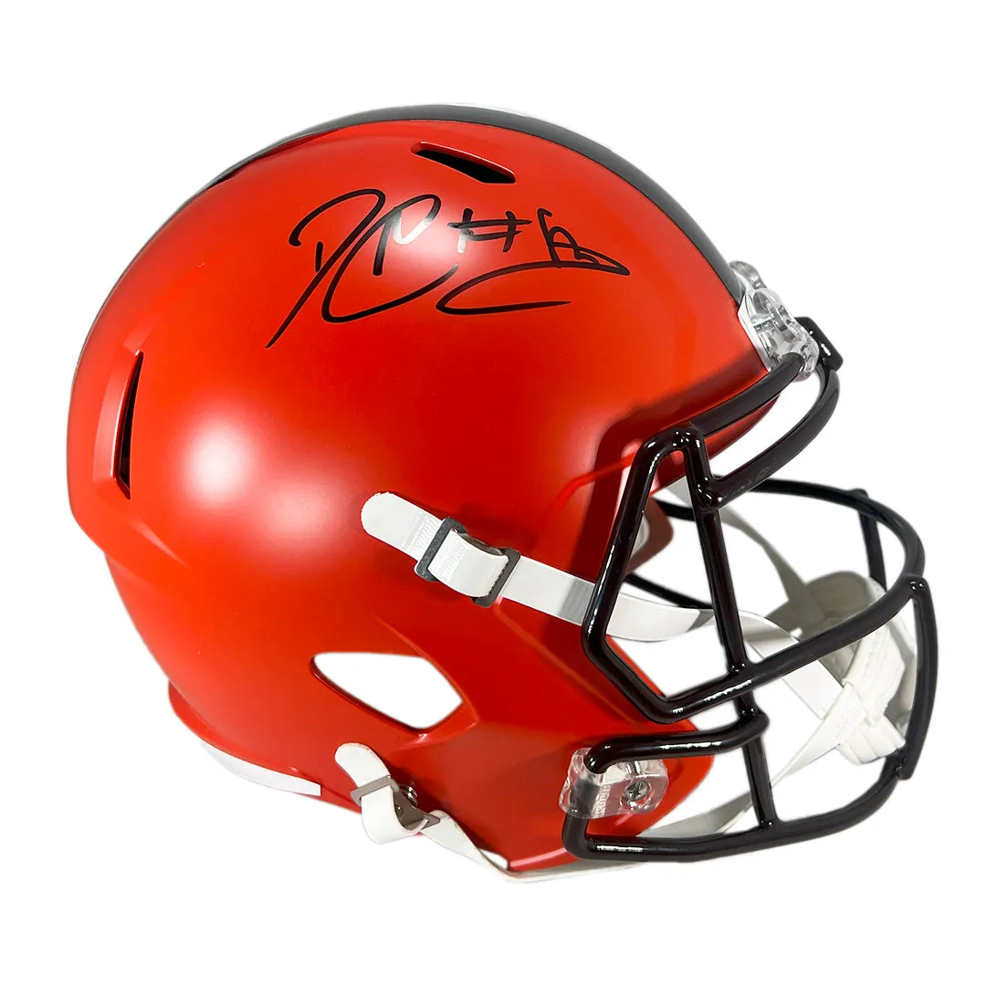 David Njoku Signed Cleveland Browns Speed Full-Size Replica Football Helmet (Beckett)