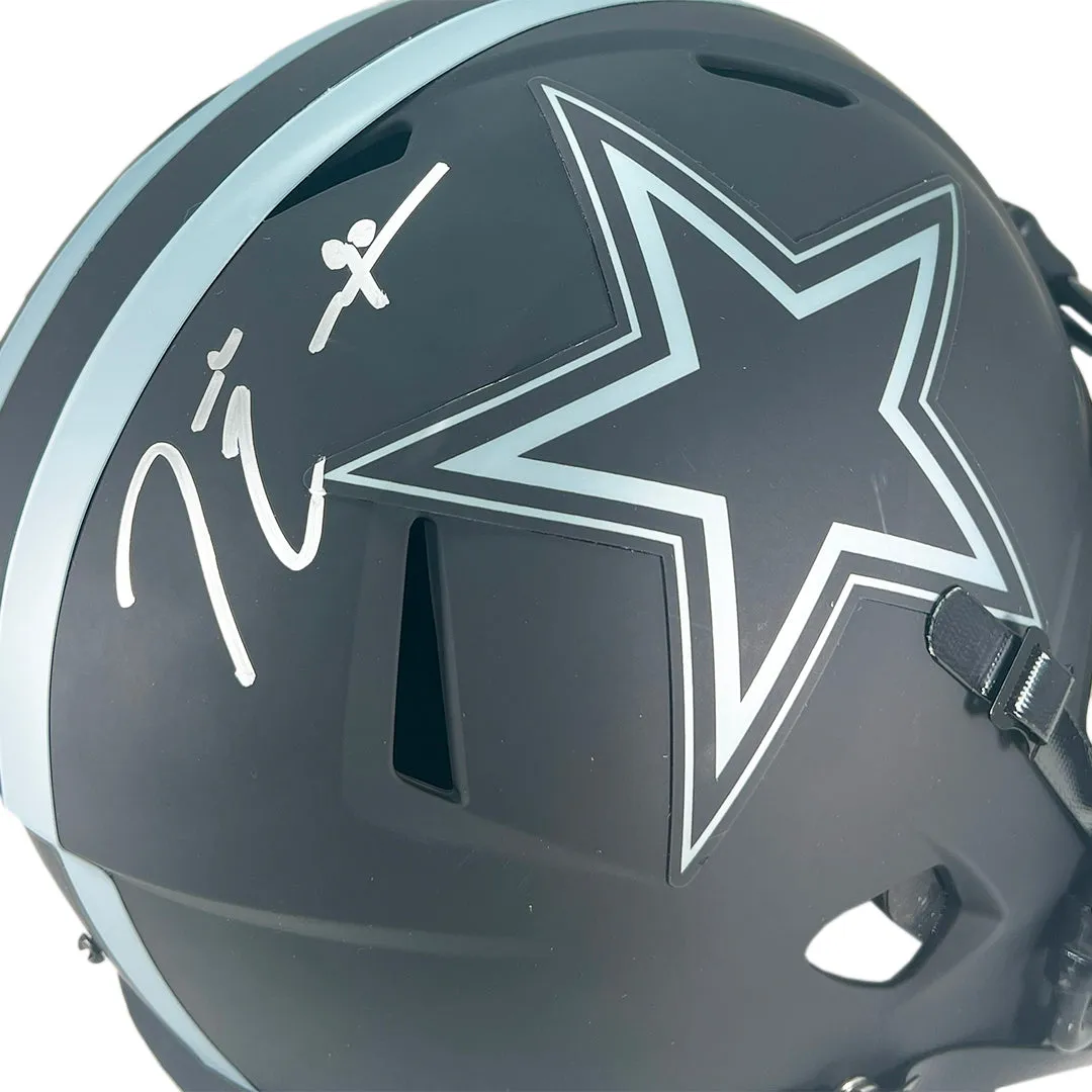 Demarcus Lawrence Signed Dallas Cowboys Eclipse Speed Full-Size Replica Football Helmet (JSA)