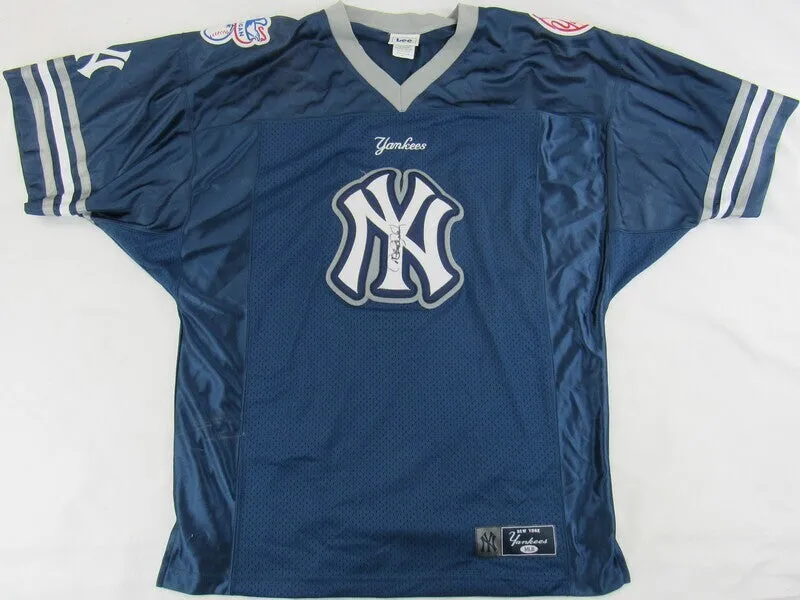 Derek Jeter Signed Yankees Football Jersey JSA LOA XX85213