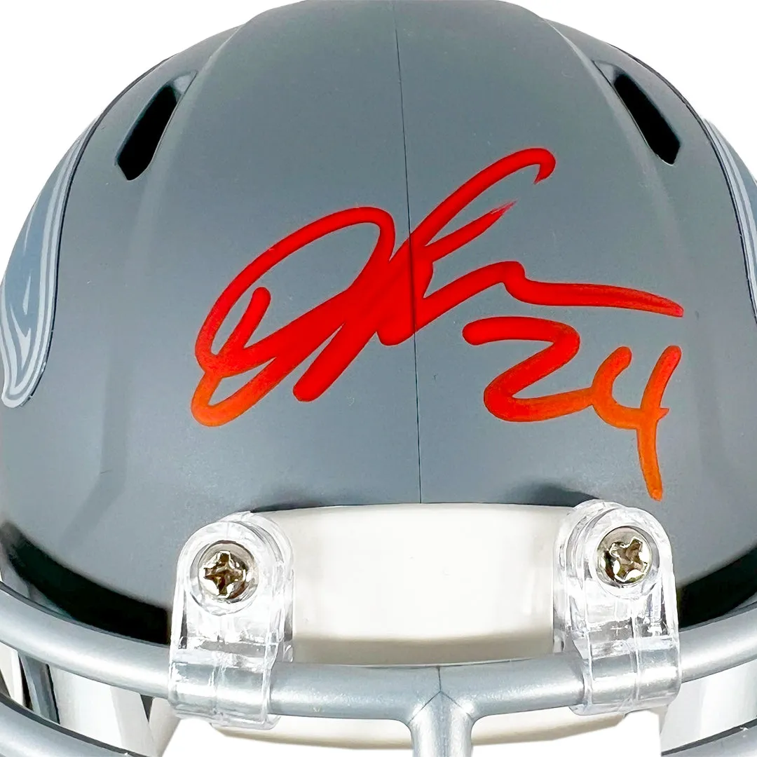 Devonta Freeman Signed Atlanta Falcons Slate Alternate Speed Mini Football Helmet (Beckett)