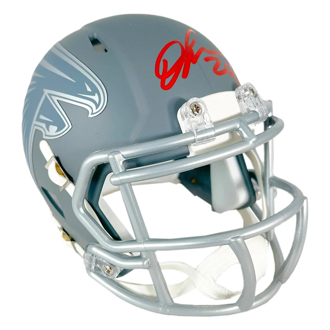 Devonta Freeman Signed Atlanta Falcons Slate Alternate Speed Mini Football Helmet (Beckett)