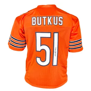 Dick Butkus Signed Chicago Orange Football Jersey (JSA)