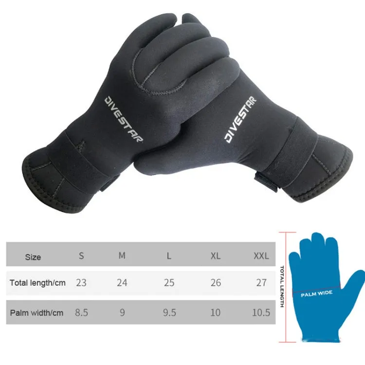 DIVESTAR Diving Gloves Cut & Stab Resistant Sports Gloves, Model: 3mm, Size: S