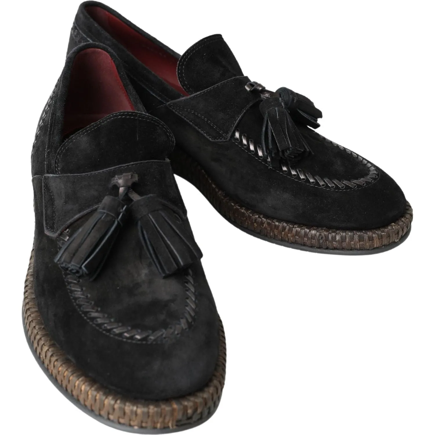 Dolce & Gabbana Elegant Black Suede Espadrilles Sneakers