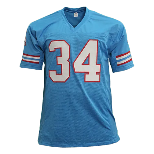 Earl Campbell Autographed Pro Style Football Jersey Powder Blue (JSA)