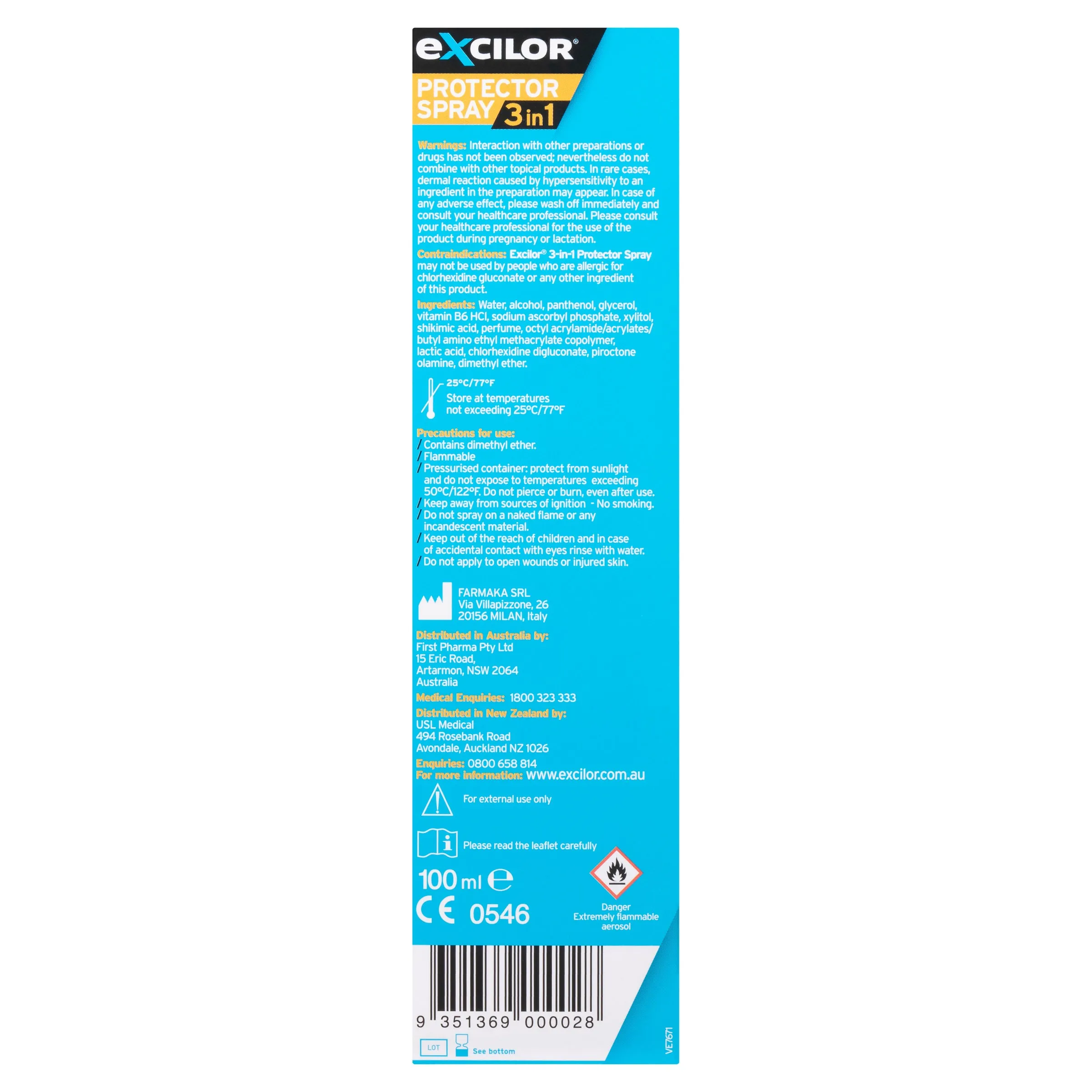 Excilor Protector Spray 100Ml