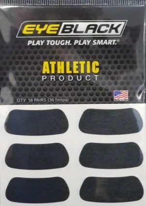 EyeBlack 18 Pair Black Strips