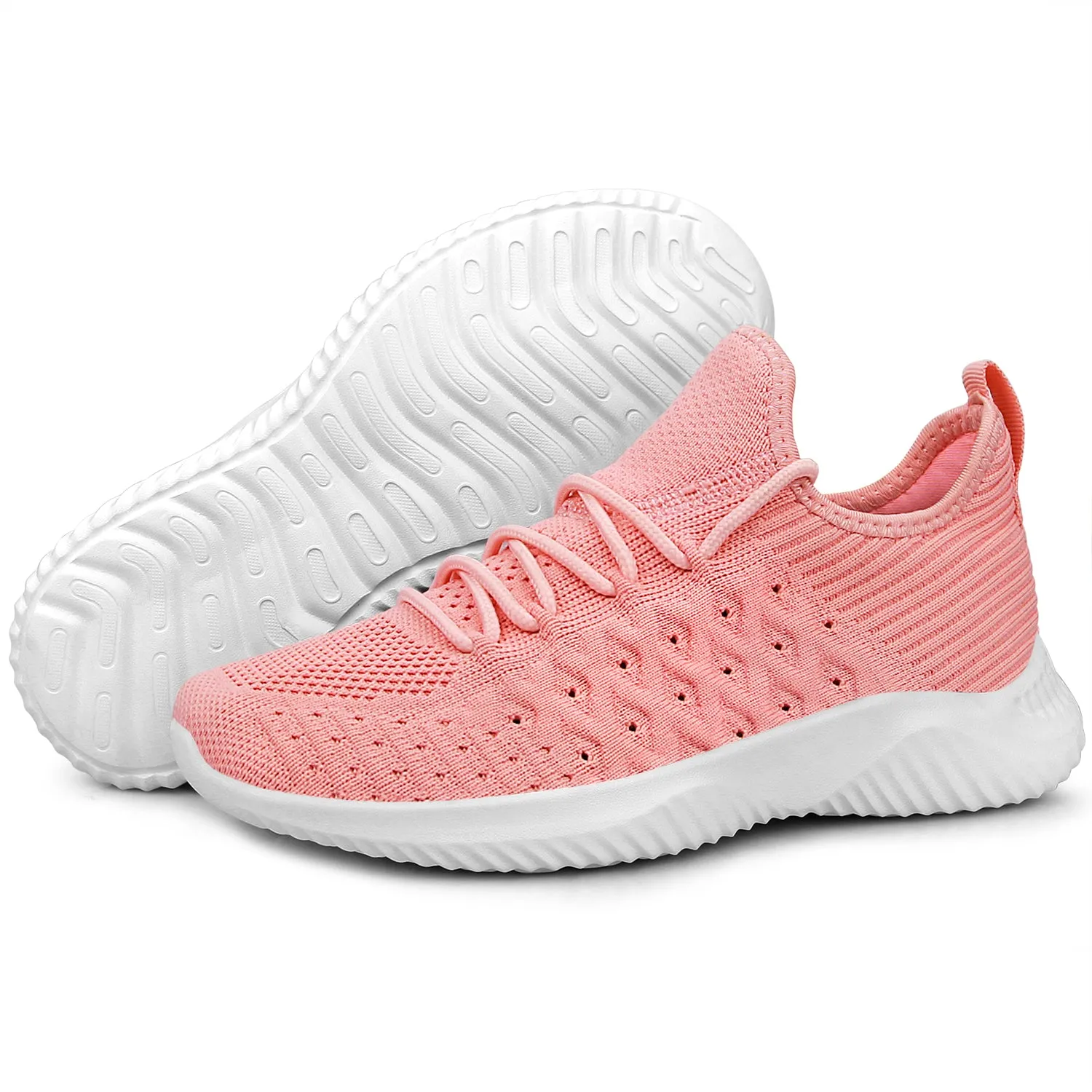 FEETHIT Womens Non-slip Walking Sneaker Pink