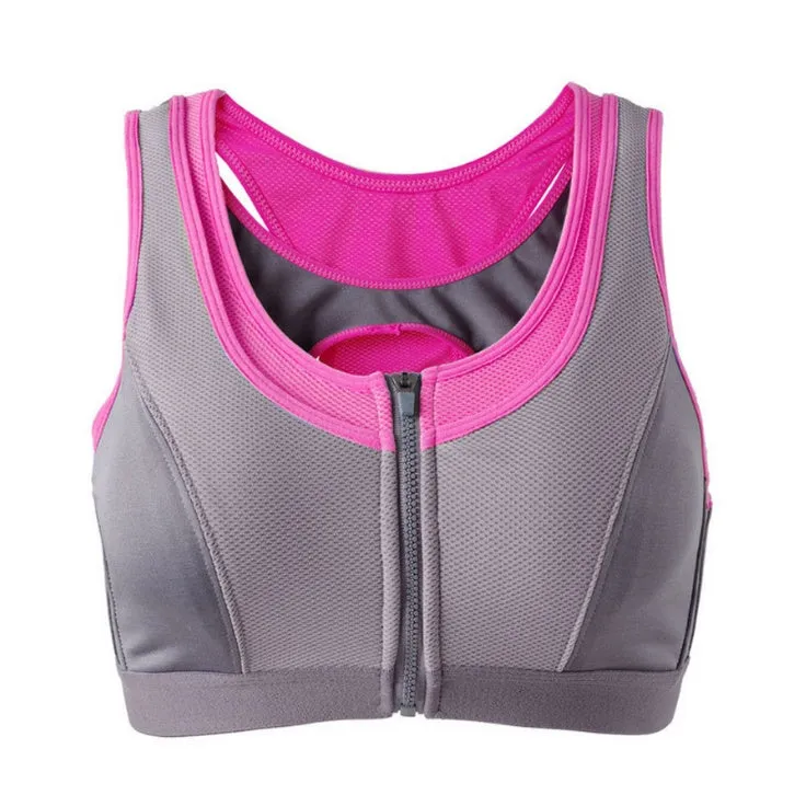 Fitness sports shirt bra sports Yoga women Zipper sports vest Bra Top women sport bra running Sexy 6603