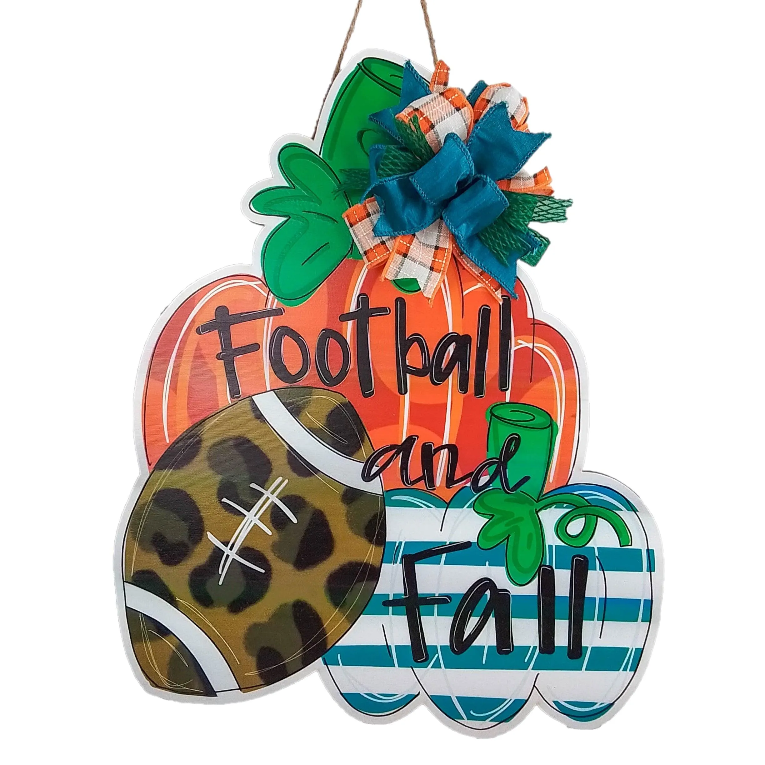 Football and Fall Door Hanger, Football Door Wreaths