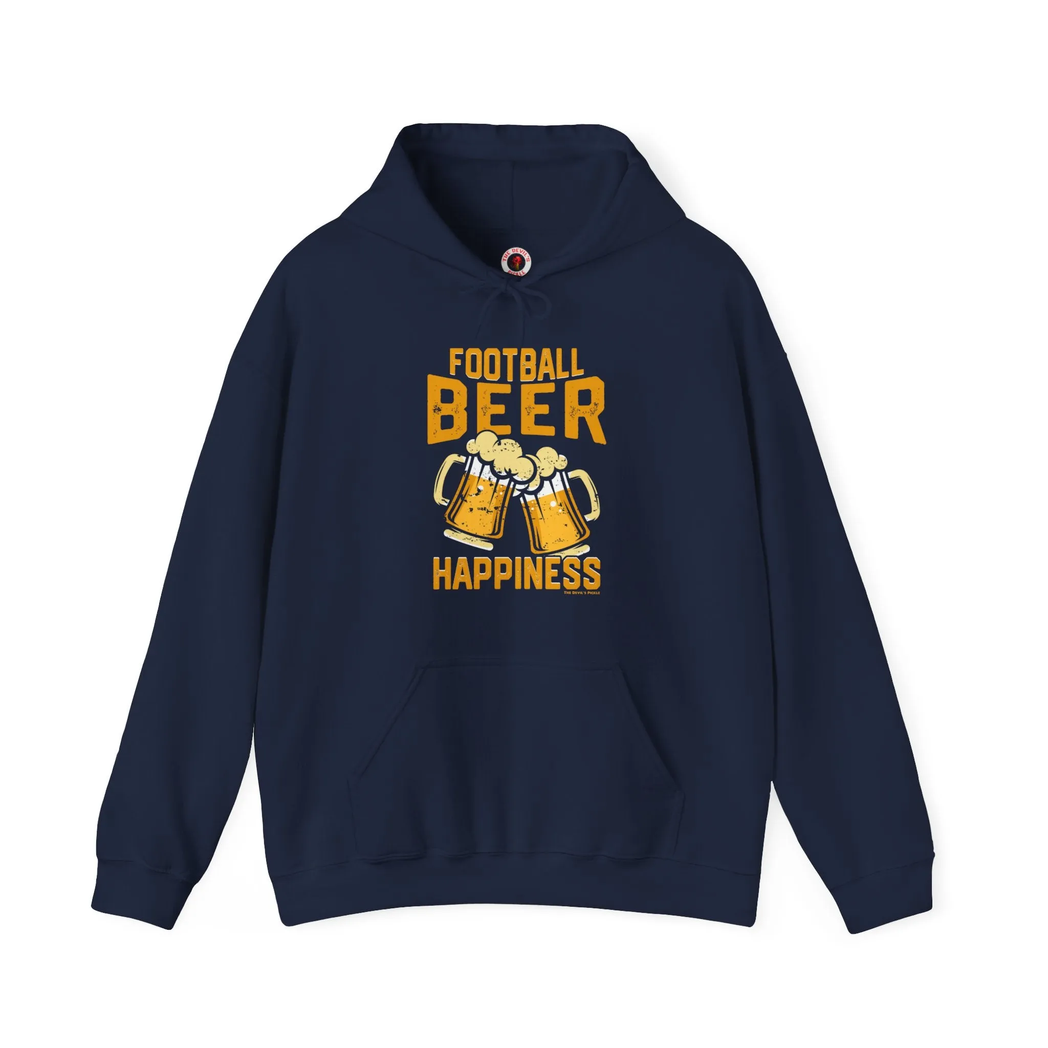 Football Beer and Happiness Hooded Sweatshirt