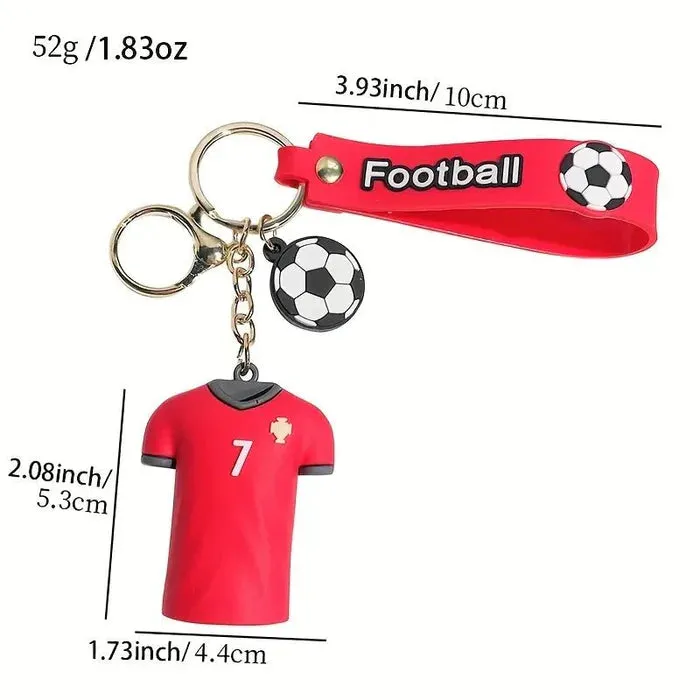 Football Jersey NO 7 Keychain | Ronaldo | Silicone And Lanyard