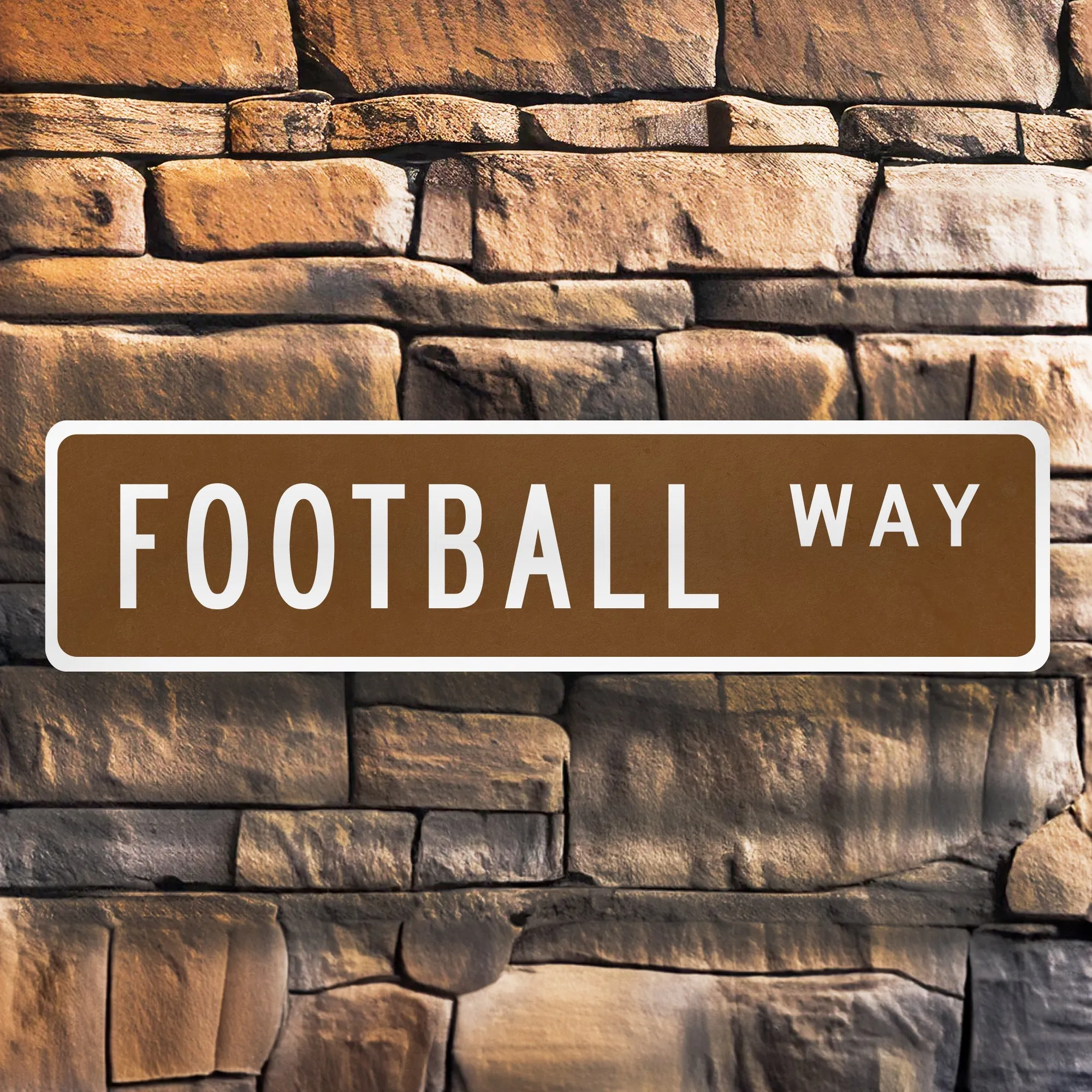 Football Street Sign Metal Sign