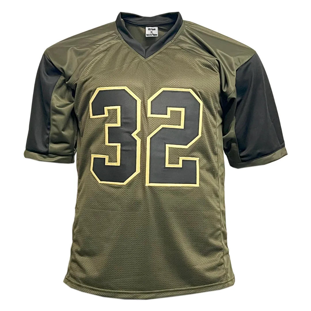 Franco Harris Unsigned Salute to Service Football Jersey