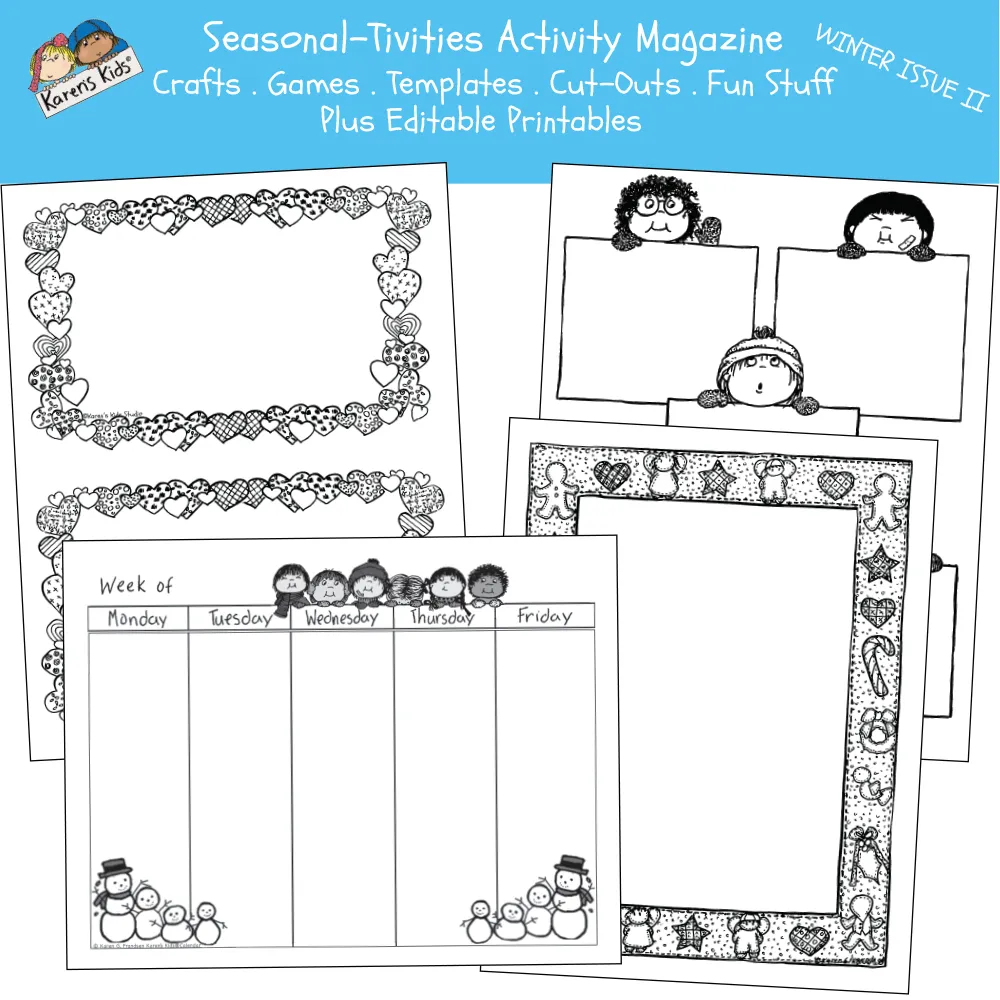 FUN CRAFTS Ready-to-Use Winter Issue II (Karen's Kids Print and Use)