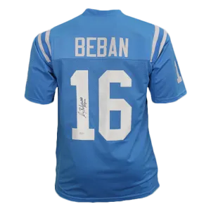 Gary Beban Autographed UCLA Football Jersey Blue (JSA) Heisman 67 Inscription