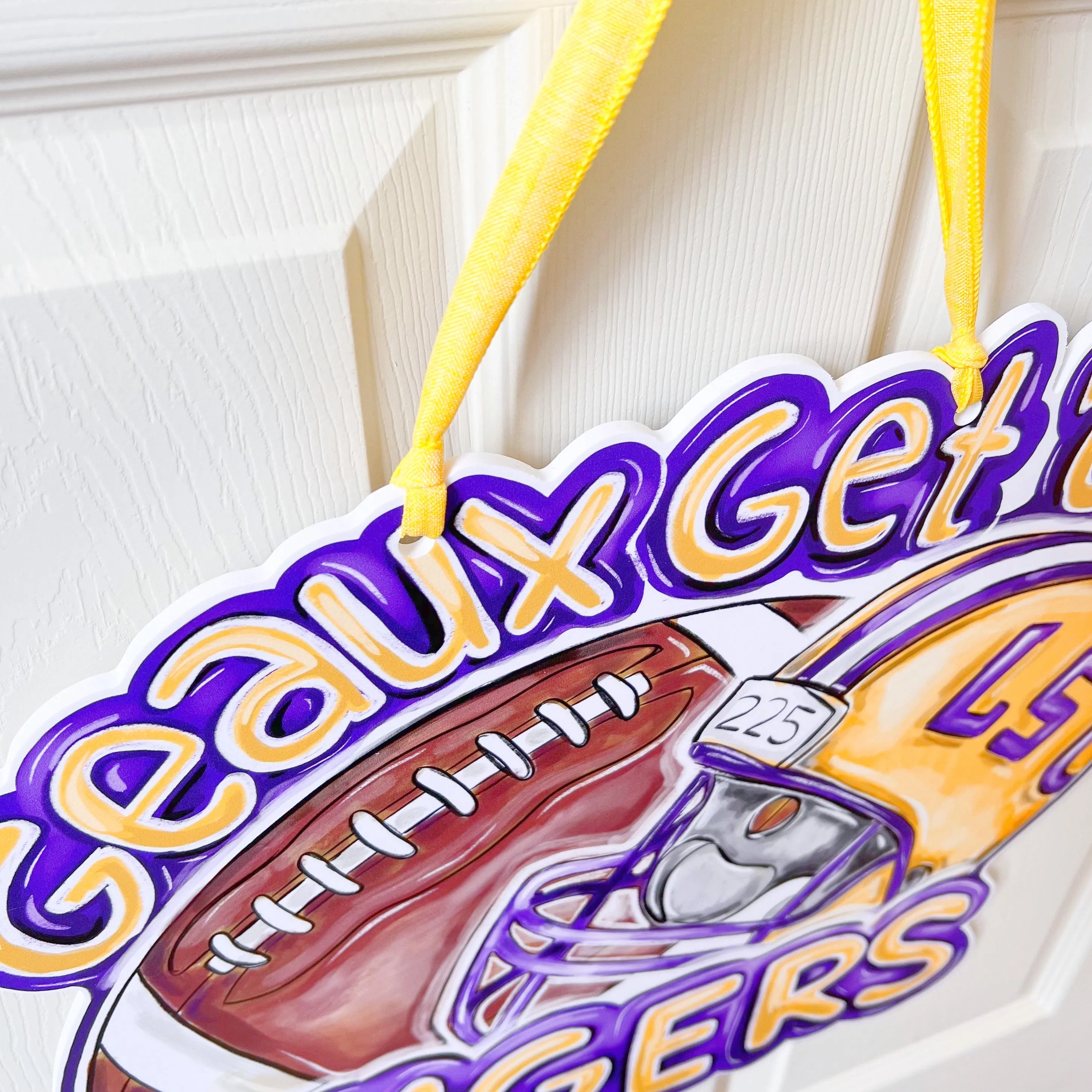 Geaux Get Em Tigers Door Hanger