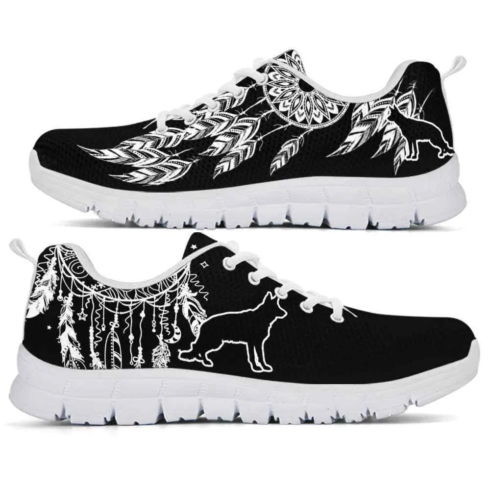 German Shepherd Sneaker, German Shepherd Dreamcatcher Sneakers Running Shoes Gift Women Men, German Shepherd Shoes