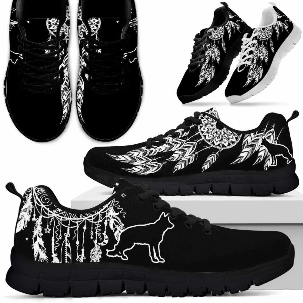 German Shepherd Sneaker, German Shepherd Dreamcatcher Sneakers Running Shoes Gift Women Men, German Shepherd Shoes