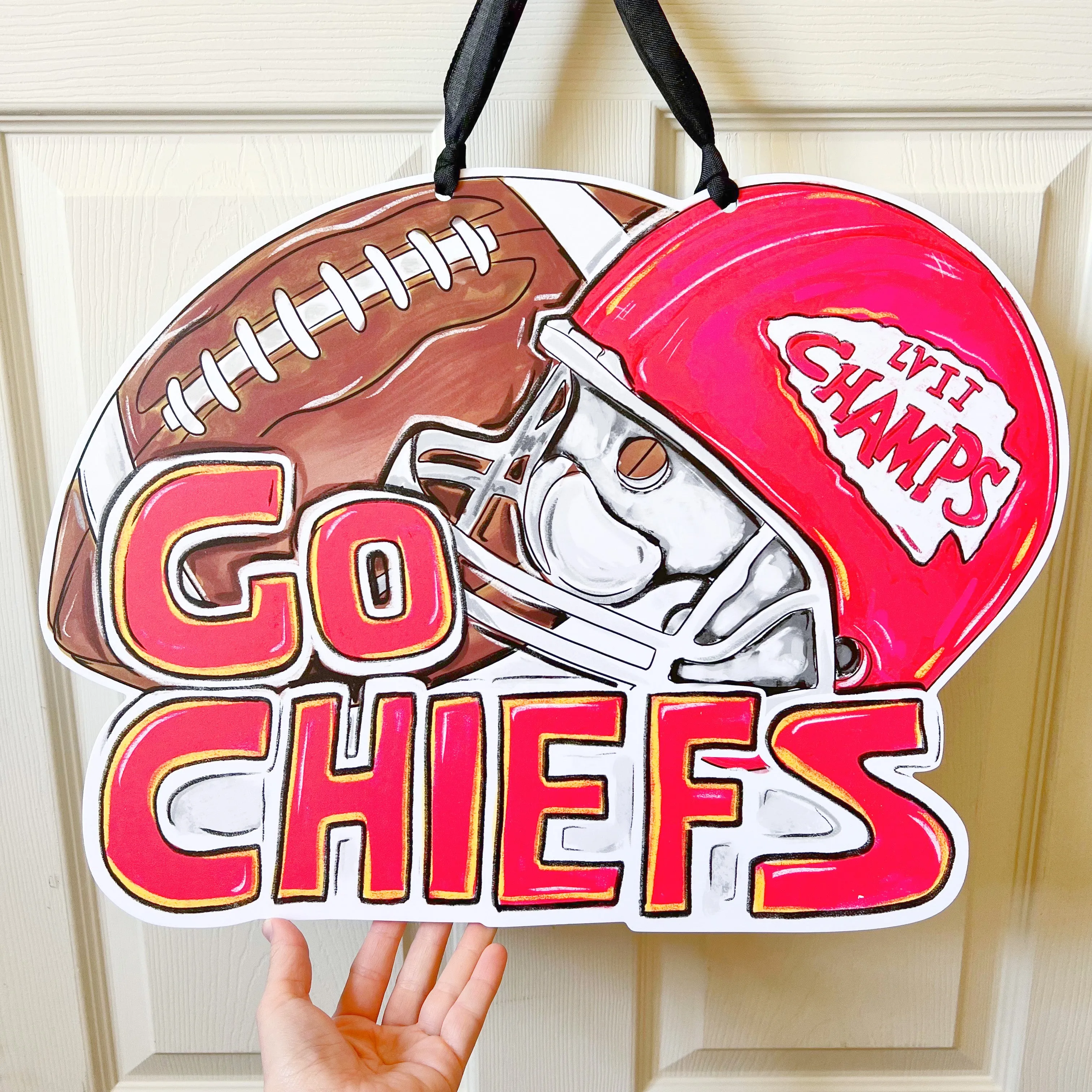 Go Chiefs Door Hanger - ONLINE EXCLUSIVE