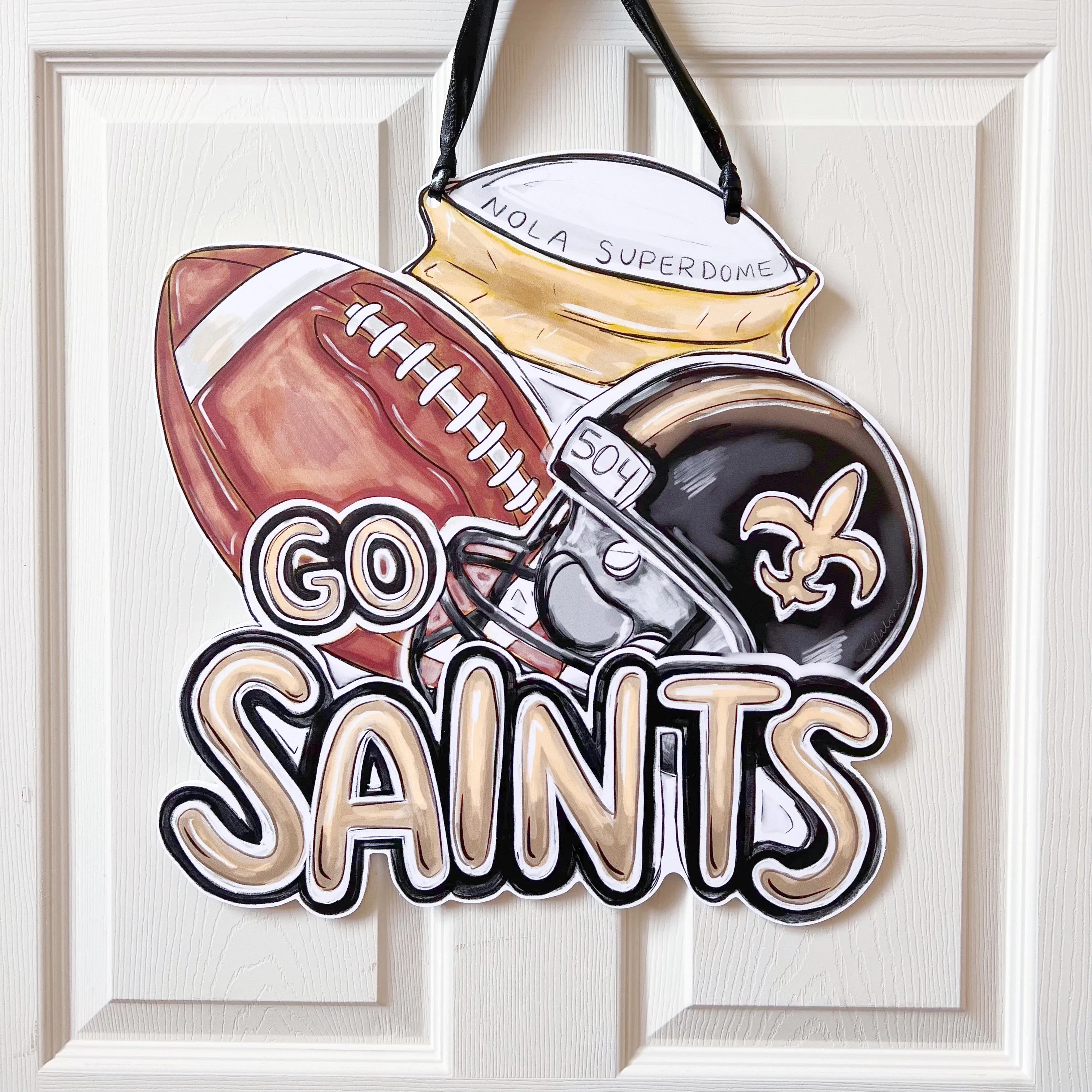 Go Saints Door Hanger