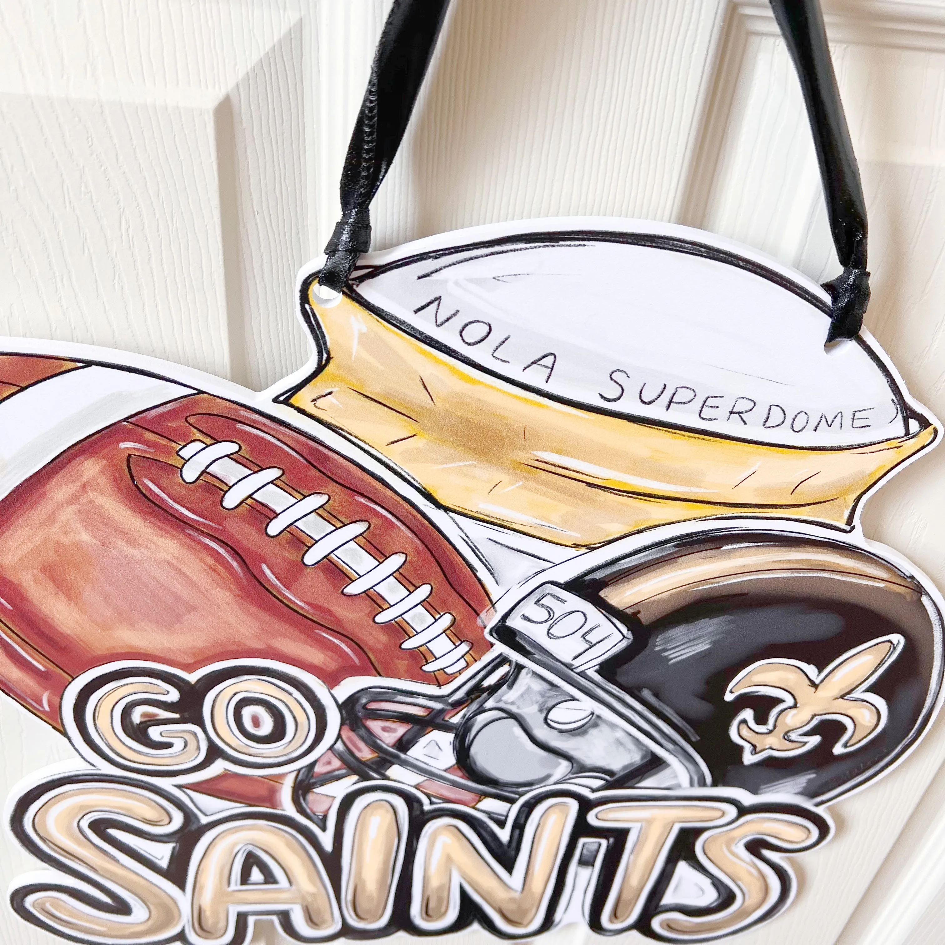 Go Saints Door Hanger