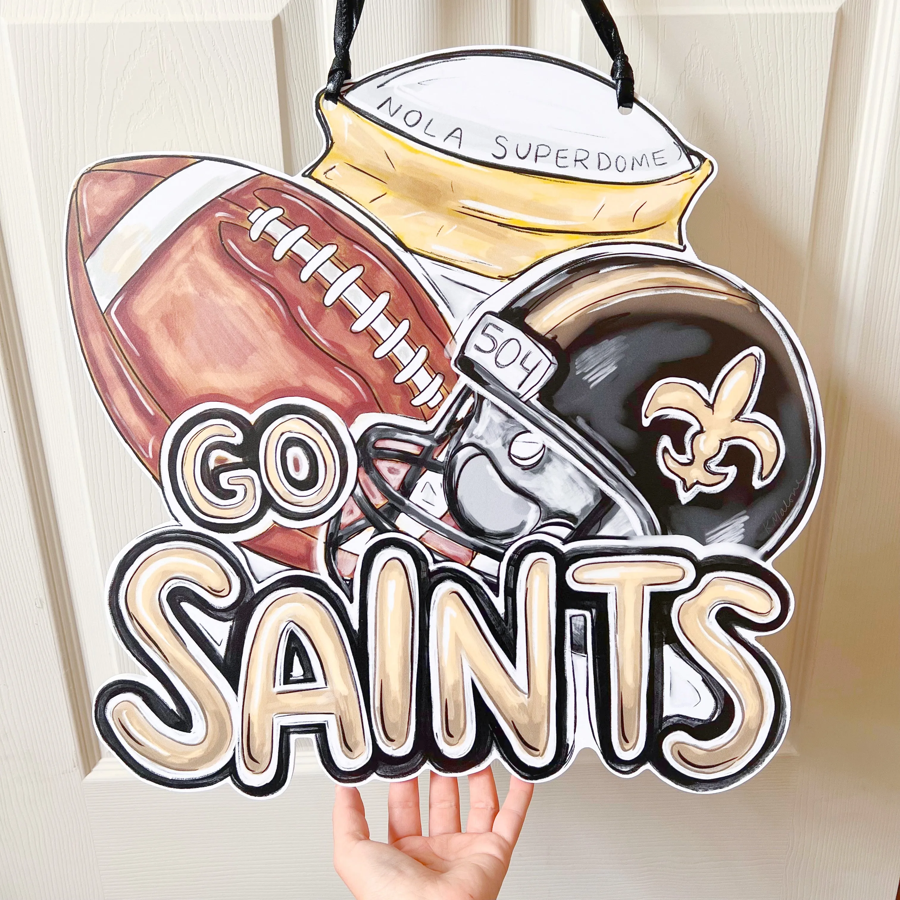 Go Saints Door Hanger